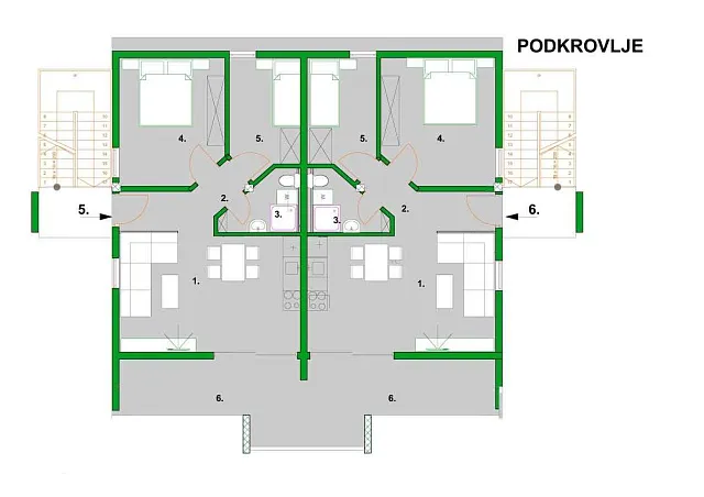 Apartments mit zwei Schlafzimmern in einem ruhigen Teil von Tivat — photo 11